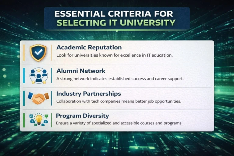 ESSENTIAL CRITERIA FOR SELECTING IT UNIVERSITY