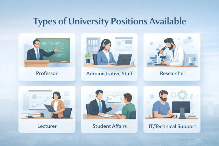Types of university position available
