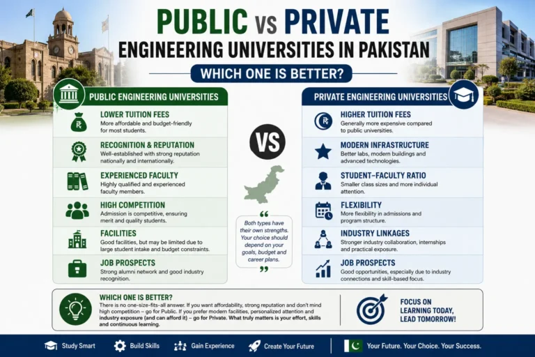 Public vs private engineering universities in Pakistan